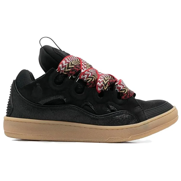Lanvin Leather Curb Black Gum, Original Shoe Box Included — фото 3