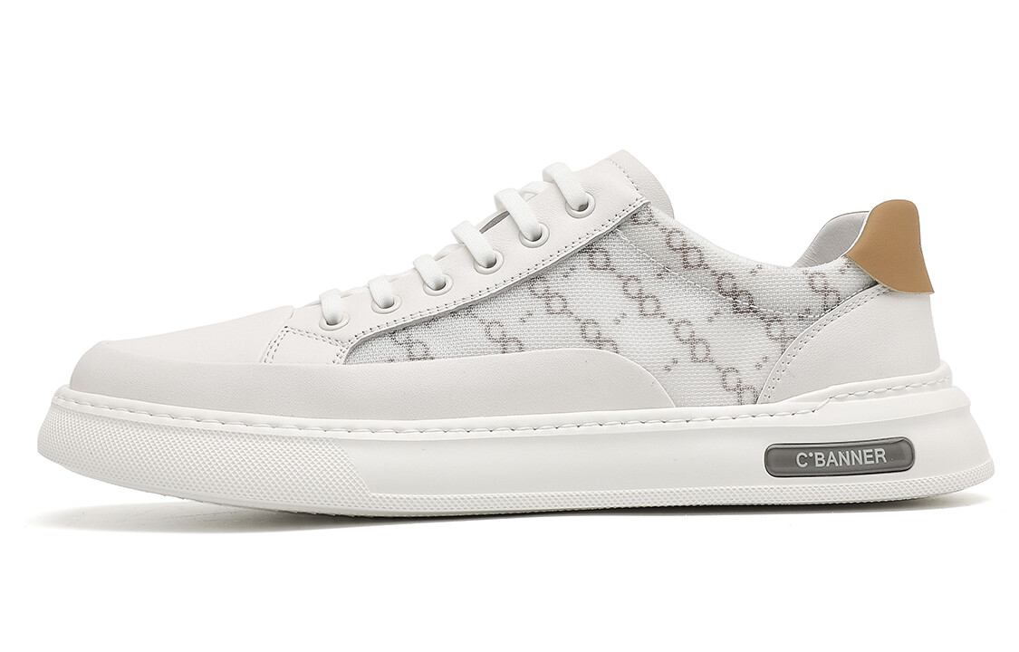 

Кроссовки CВ°BANNER Skateboard Shoes Men Low-Top White, Белый, Кроссовки CВ°BANNER Skateboard Shoes Men Low-Top White