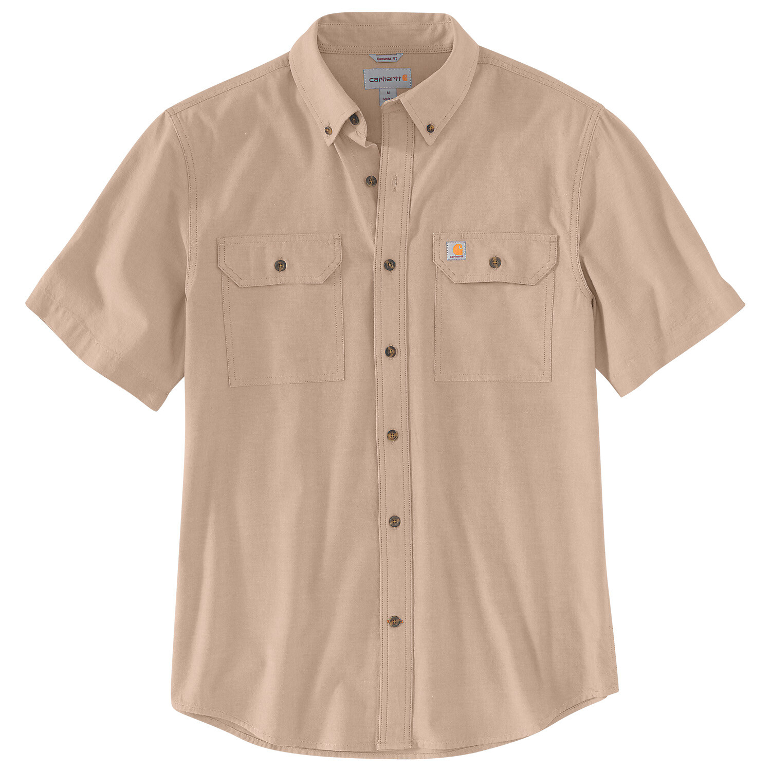 

Рубашка Carhartt Loose Chambray S/S, цвет Dark Tan Chambray