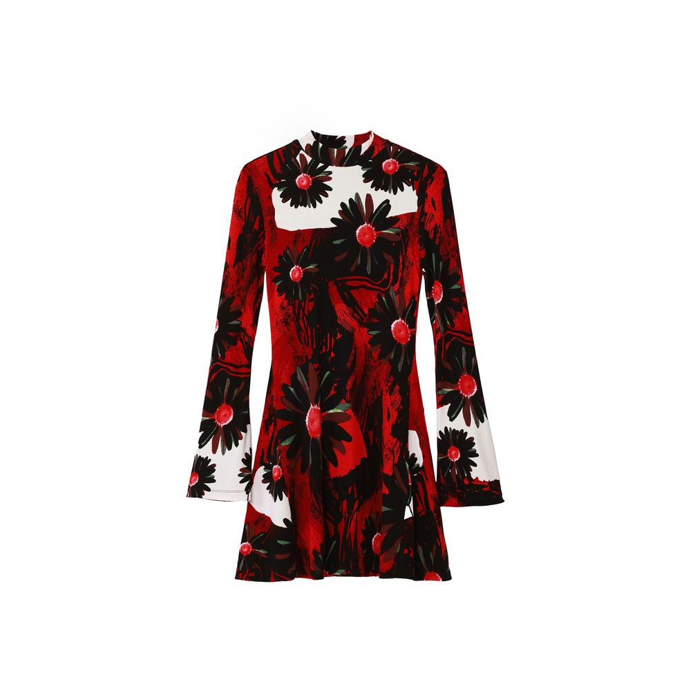 

Красное вискозное платье Desigual