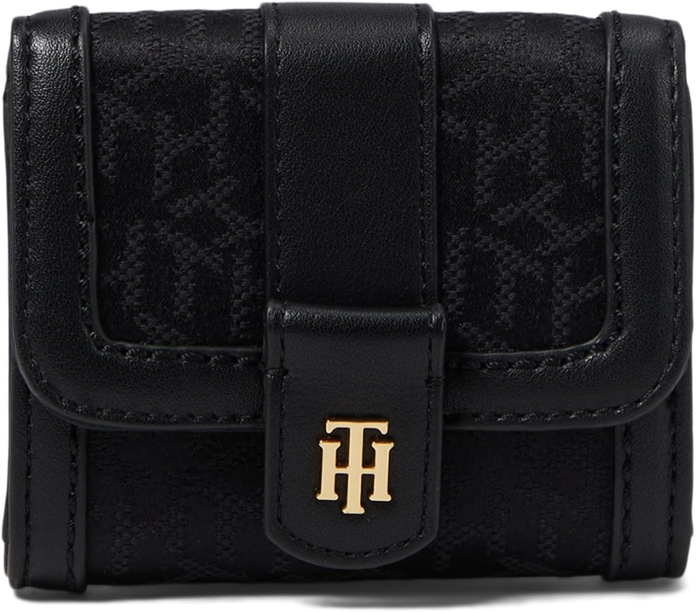 

Кошелек Tommy Hilfiger Tammen из ПВХ/жаккарда, черный, тональный, черный, один размер, Black Tonal/Black