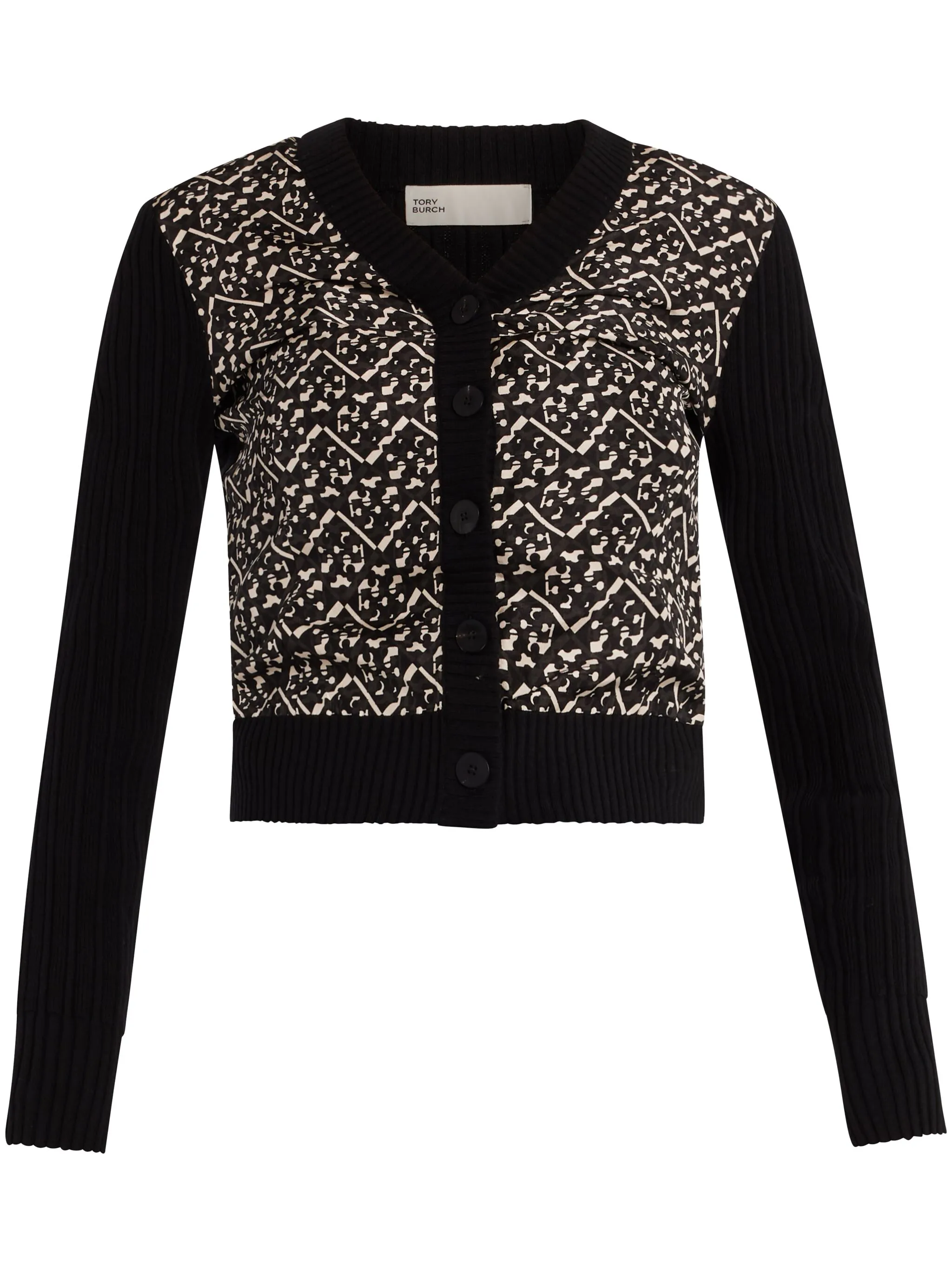 

Кардиган вязки интарсия Tory Burch, черный