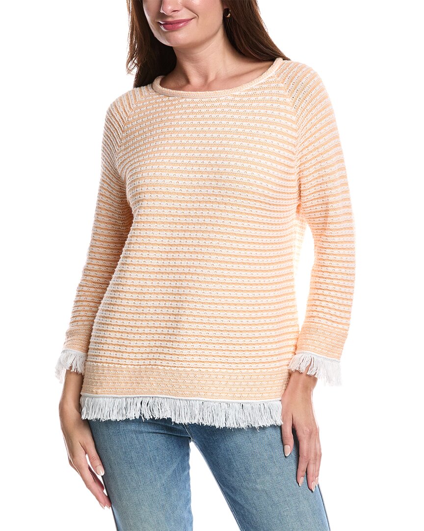 

Форте Кашемировый свитер с текстурной бахромой Forte Cashmere, белый