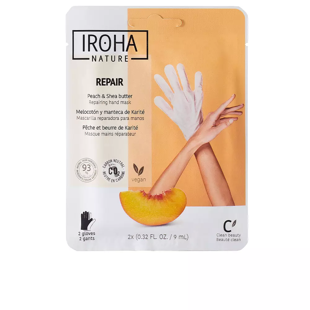 

Крем для ног Peach hand & nail mask gloves repair Iroha Nature, 2 шт.