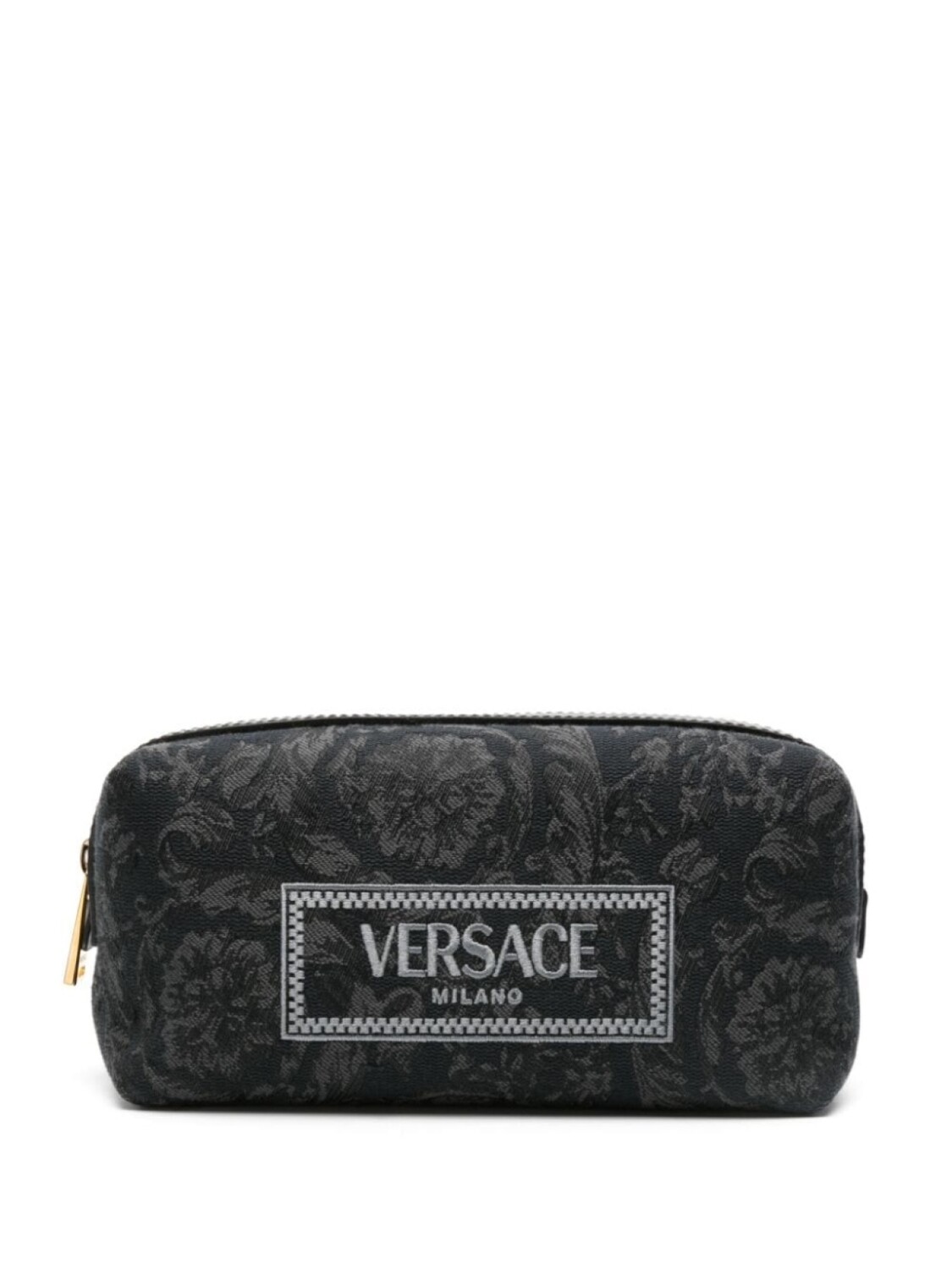 

Versace косметичка с вышитым логотипом, черный