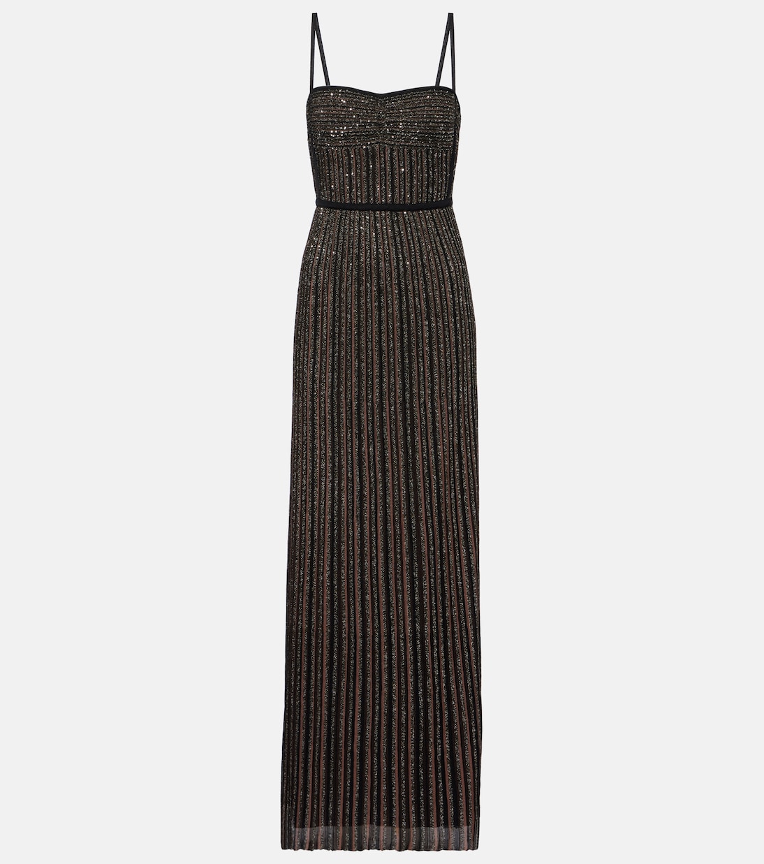 

Платье макси из ламе Missoni, Brown And Black