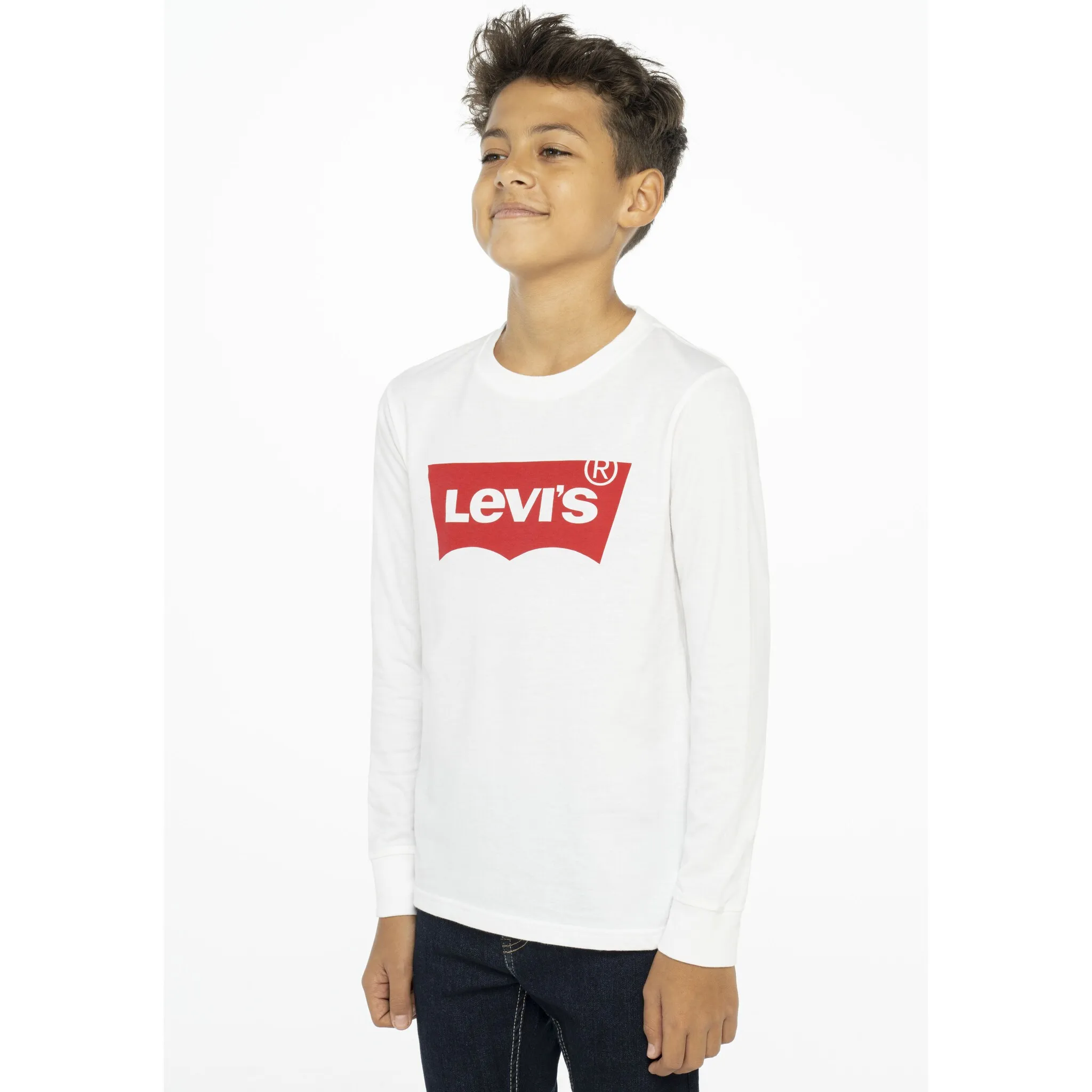 Детская рубашка с длинными рукавами Levi's "L/S BATWING TEE", для МАЛЬЧИКОВ Levi'S Kids, белый — фото 4