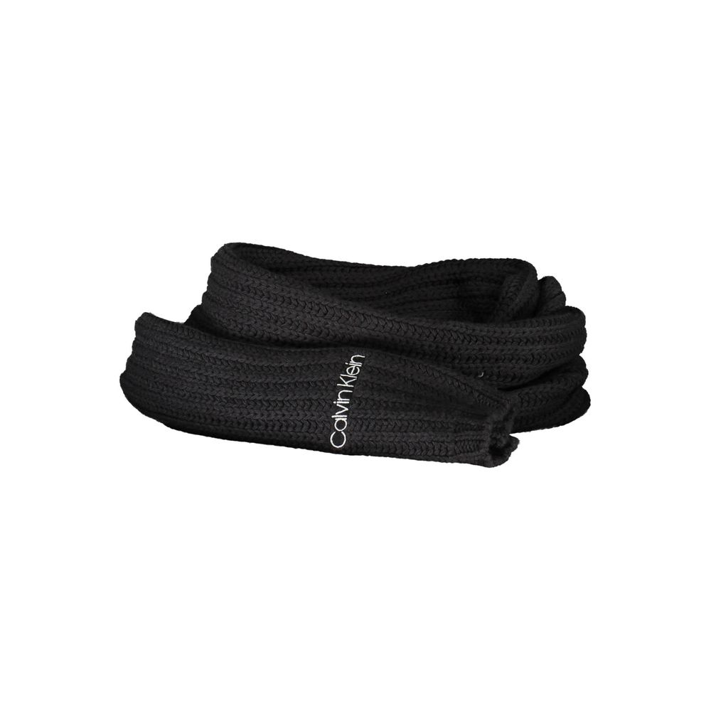 

Черный хлопковый шарф Calvin Klein