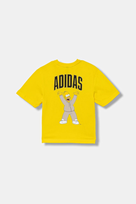 

Детская хлопковая футболка Adidas, желтый
