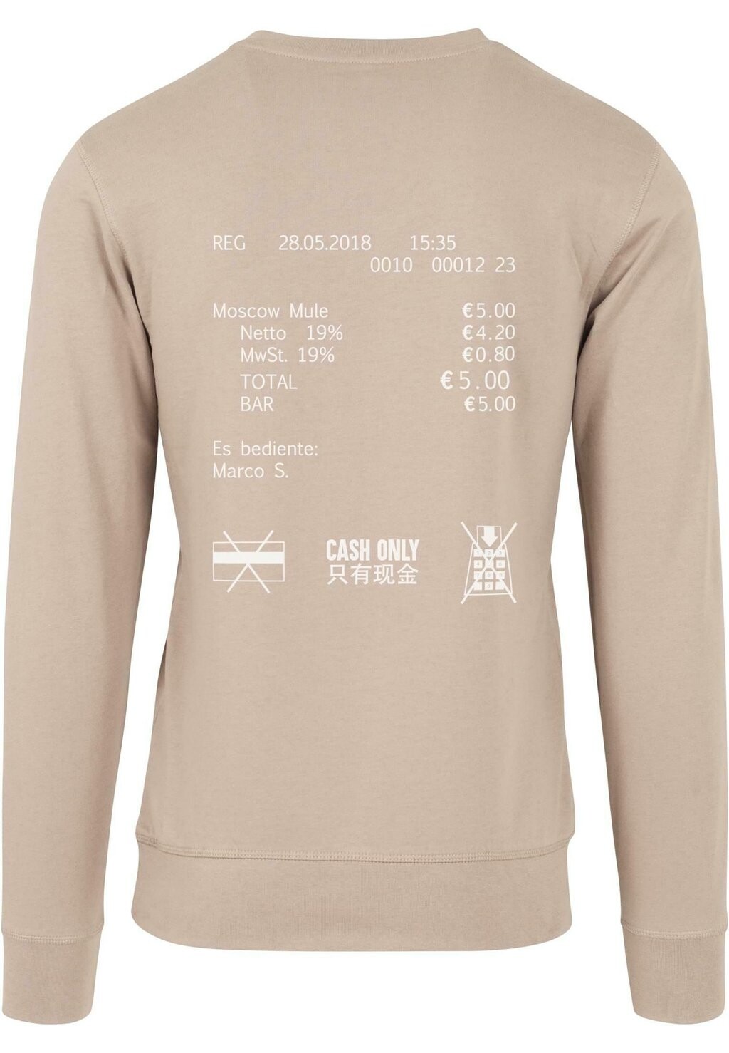 

Толстовка CASH ONLY CREWNECK Mister Tee, песочный