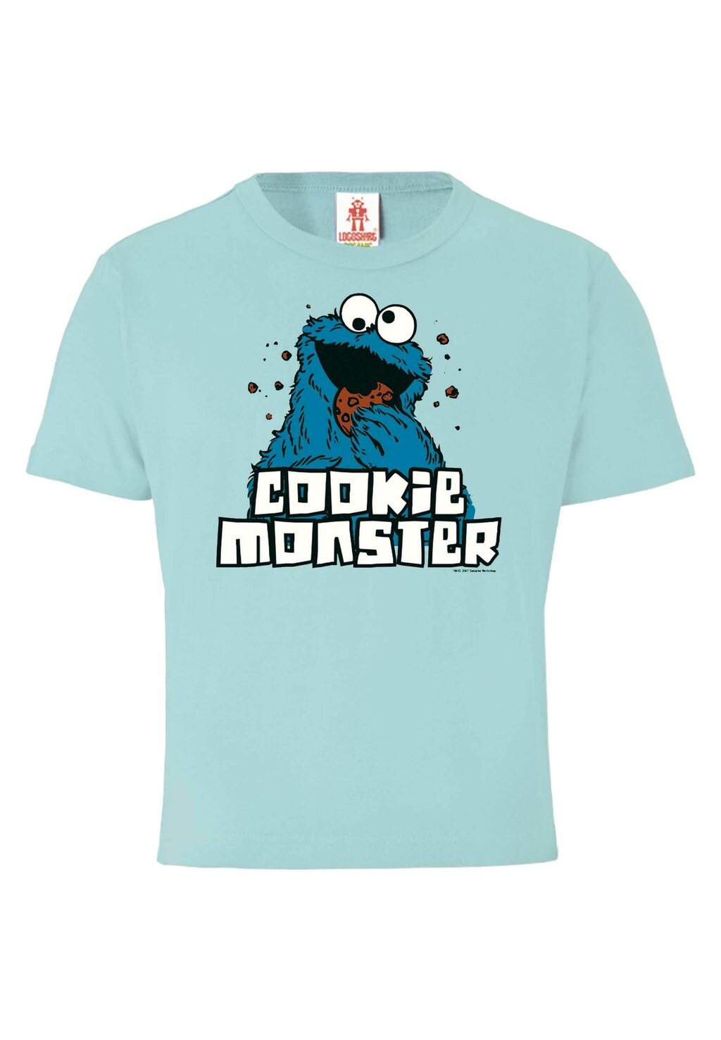 

Принт на футболке Krümelmonster LOGOSHIRT, голубой
