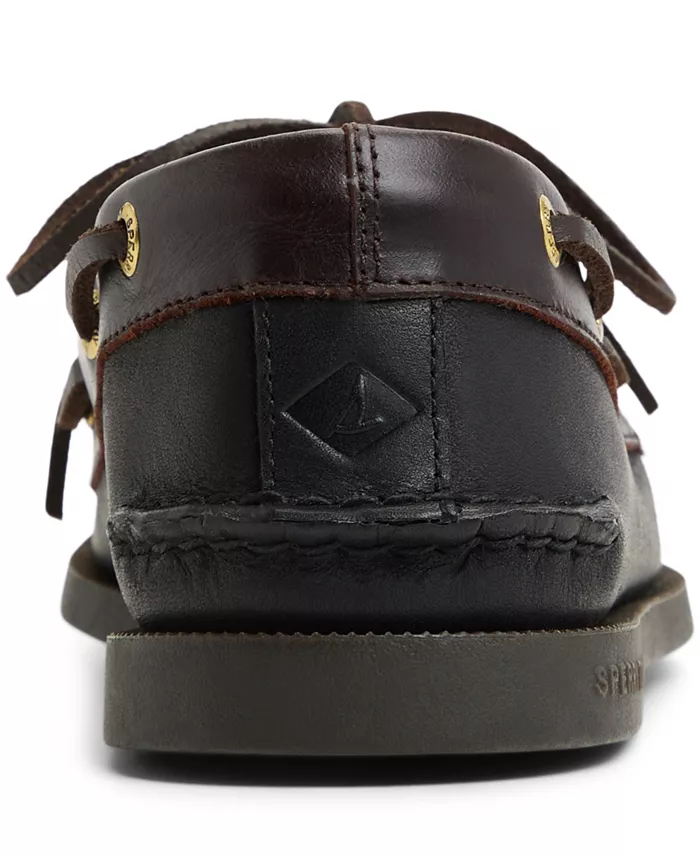 Мужские классические оригинальные лодочные туфли с 2 отверстиями Authentic Original 2-Eye Boat Shoe Sperry, черный — фото 3