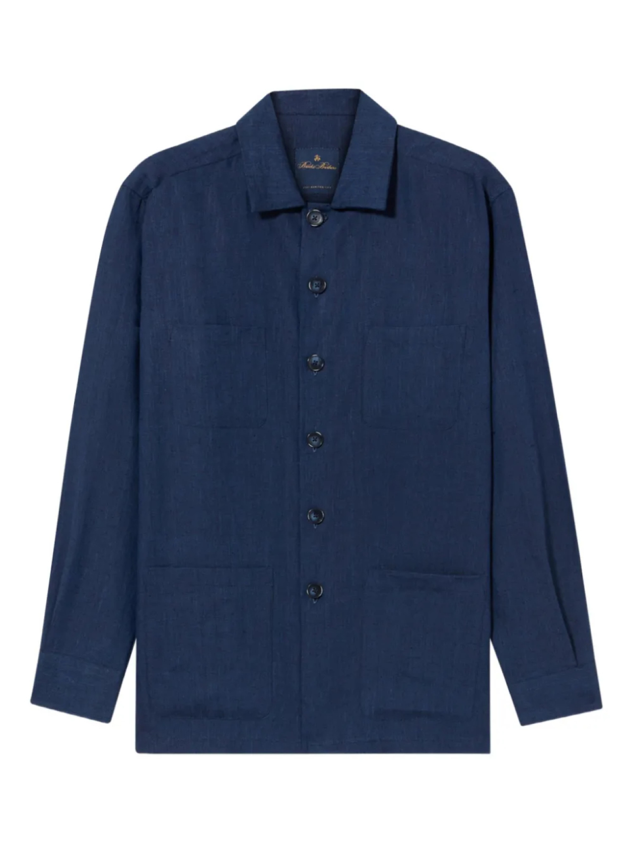 

Льняная куртка-рубашка Brooks Brothers, синий