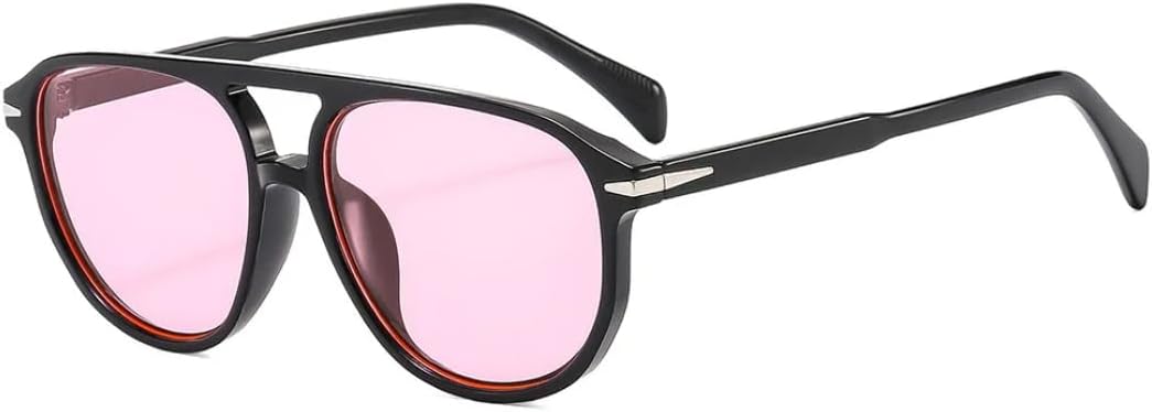 

Солнцезащитные очки с защитой UV400 | Женские очки Rivet Double Beam с леопардовым градиентом | Линзы конфетных цветов для занятий спортом на открытом воздухе и вождения DSVIGF, Black Pink