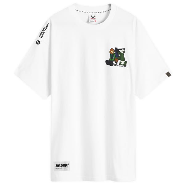 

Футболка с изображением планеты Земля от Aape Aape By A Bathing Ape, белый