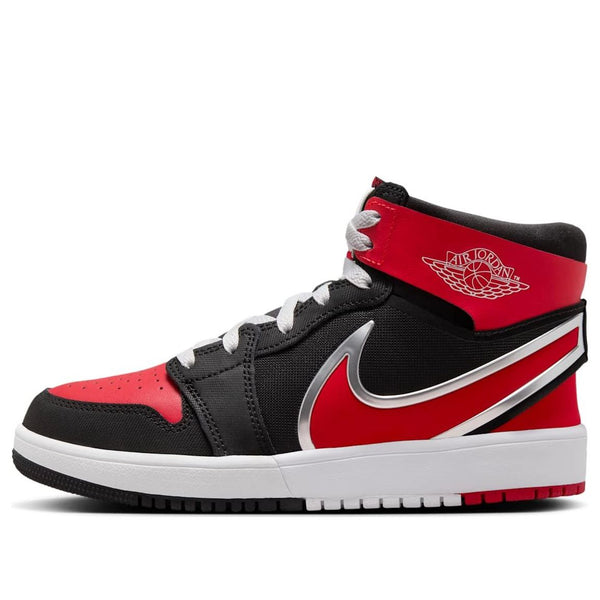 

Кроссовки 1 mid rm easyon 'black white university red' Air Jordan, черный