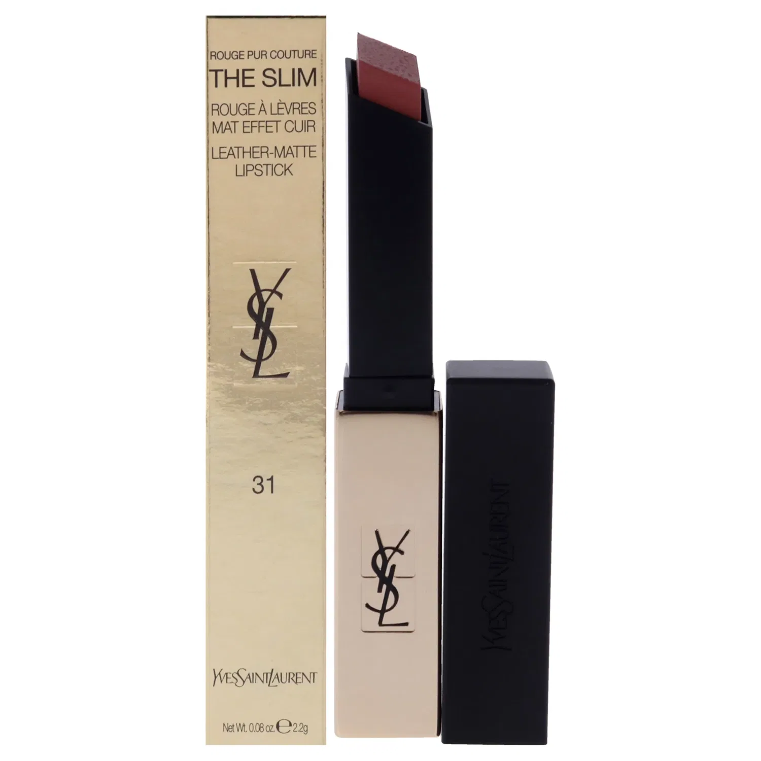 Матовая помада Rouge Pur Couture The Slim Matte Lipstick - 31 Inflammatory Nude от Yves Saint Laurent для женщин - 0,08 унции, бежевый