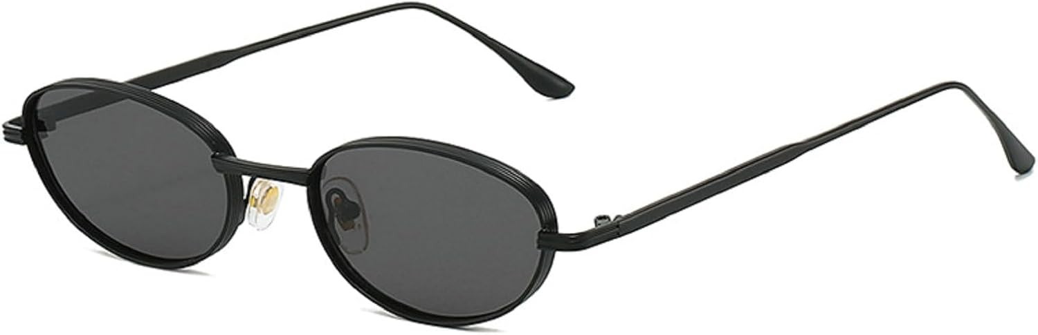 

Женские солнцезащитные очки в маленькой овальной оправе в стиле панк, роскошные винтажные металлические очки для вождения, классические солнцезащитные очки для активного отдыха, сексуальные солнцезащитные очки 3602 Melrose, Black