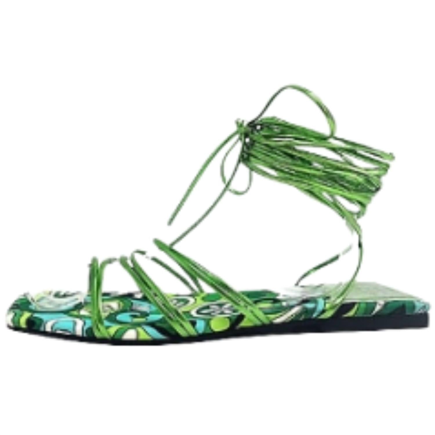 Сандалии Lucinda в зеленом цвете Multi Jeffrey Campbell