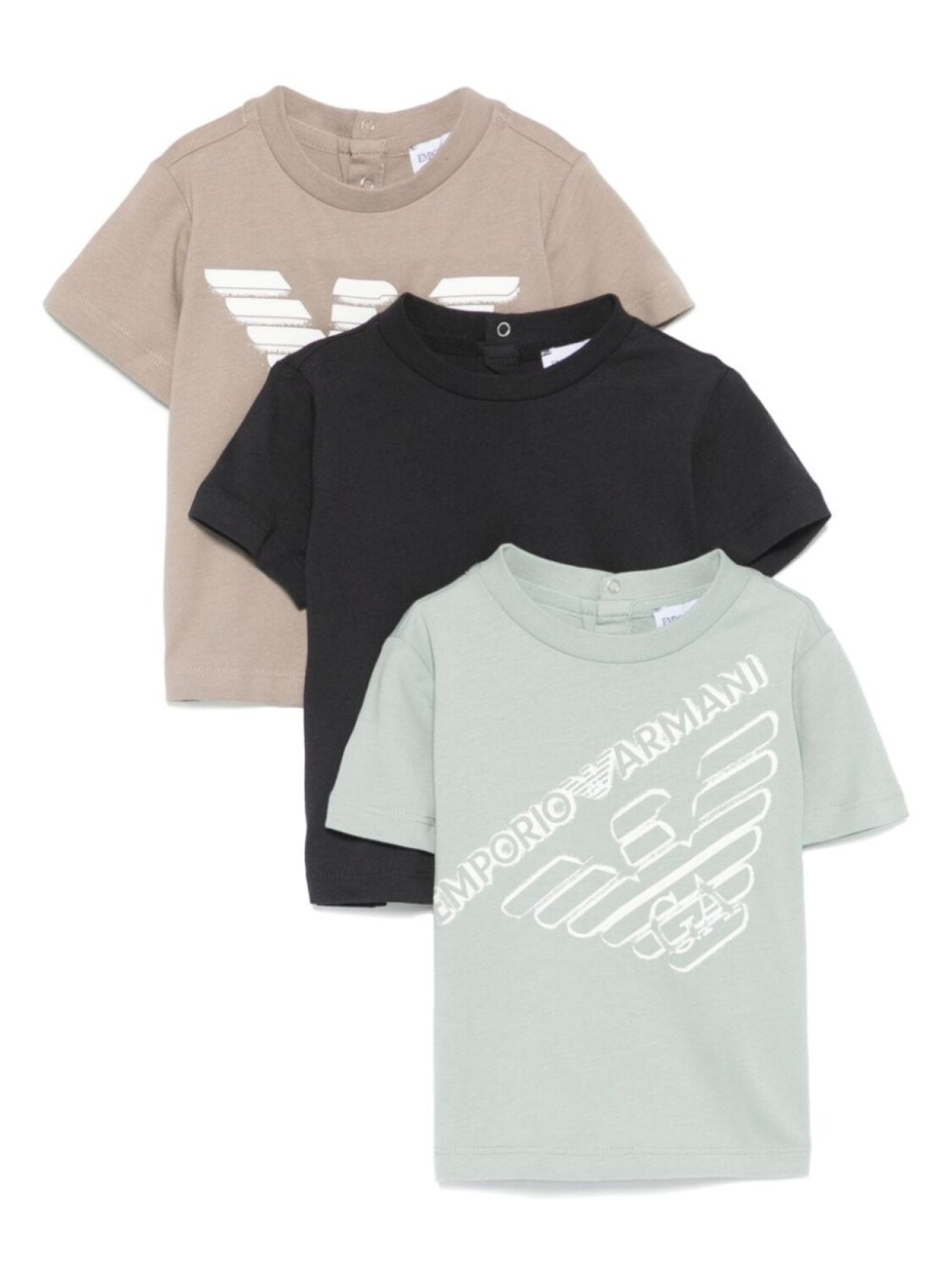 

Футболка с логотипом (упаковка из трех штук) Emporio Armani Kids, черный