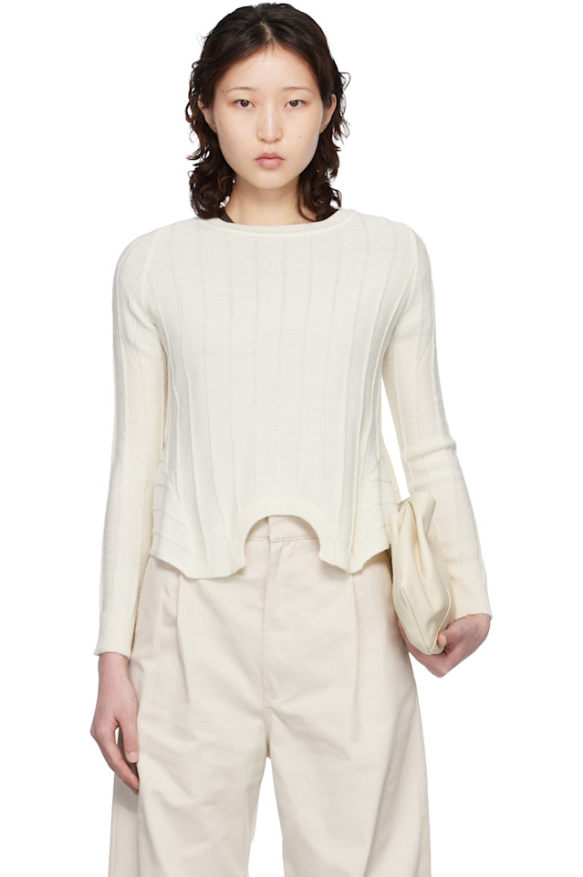 

Mm6 Maison Margiela Свитер Off-White, перевернутый вверх ногами