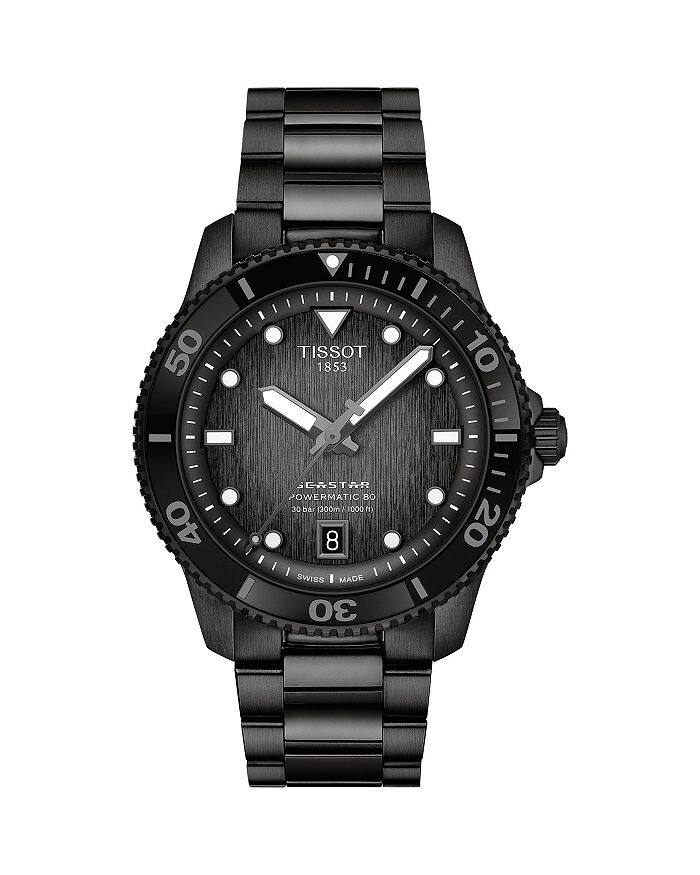 

Часы Tissot Seastar 1000 Powermatic 80, 40 мм, черный