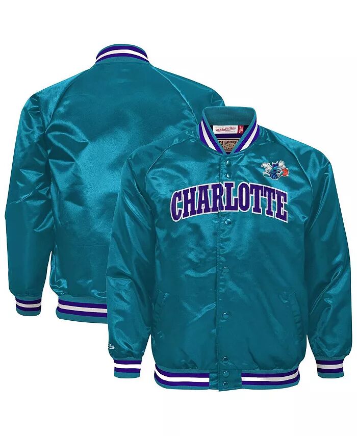 

Куртка Charlotte Hornets Hardwood Classics Satin Raglan Full-Snap для больших мальчиков и девочек Mitchell & Ness