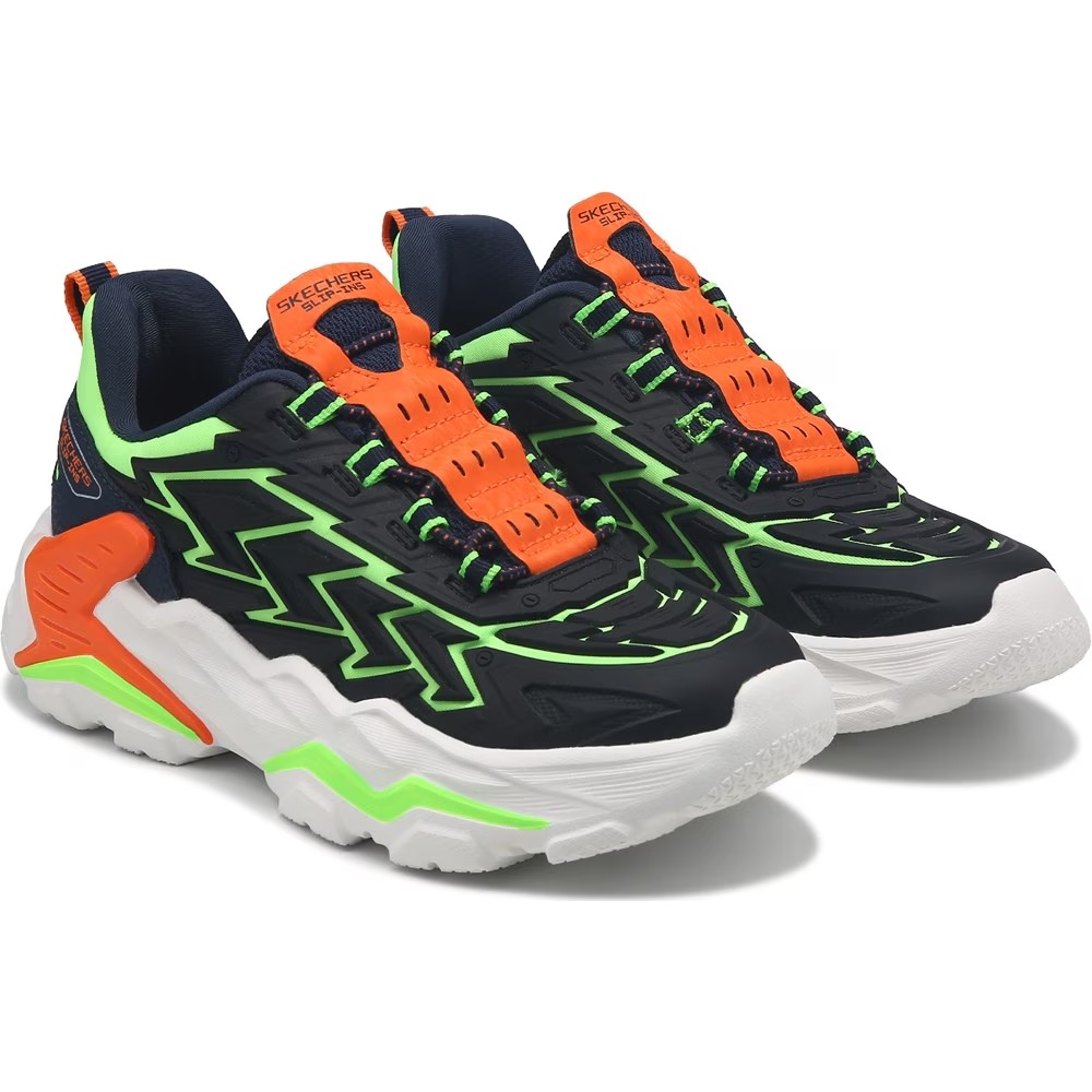 

Детские туфли-слипоны skech-bots sneaker little/big kid Skechers, blue/orange/yellow