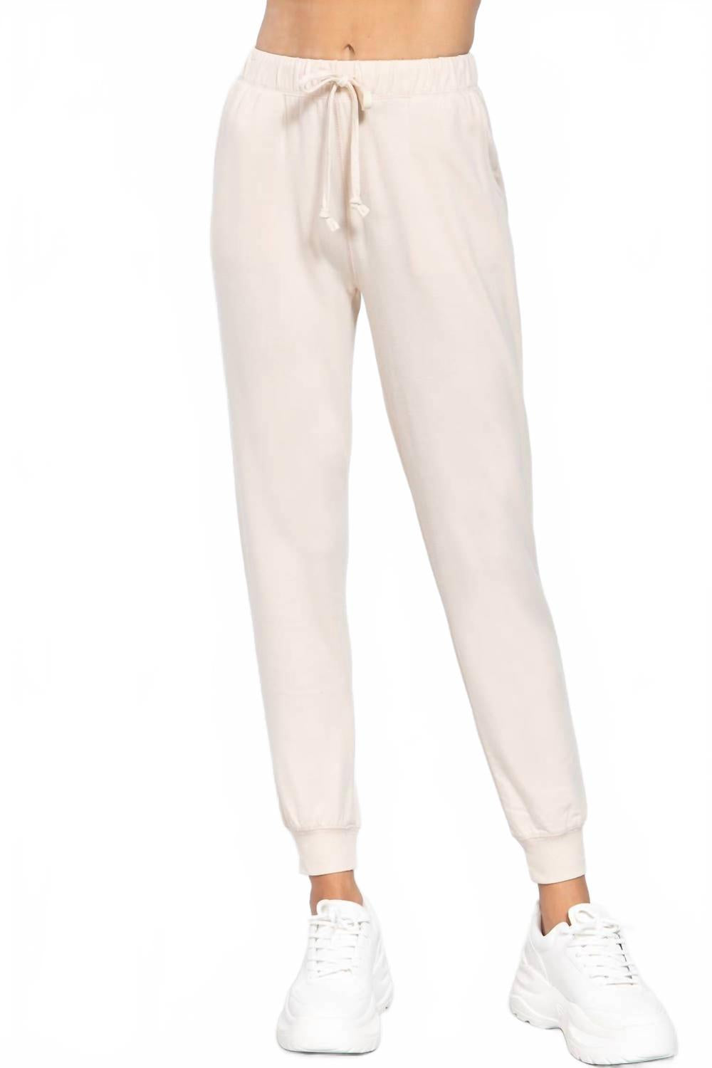 

Брюки-джоггеры из французского терри цвета овсянки (натуральная овсянка) Active Basic, Oat-Natural Oatmeal