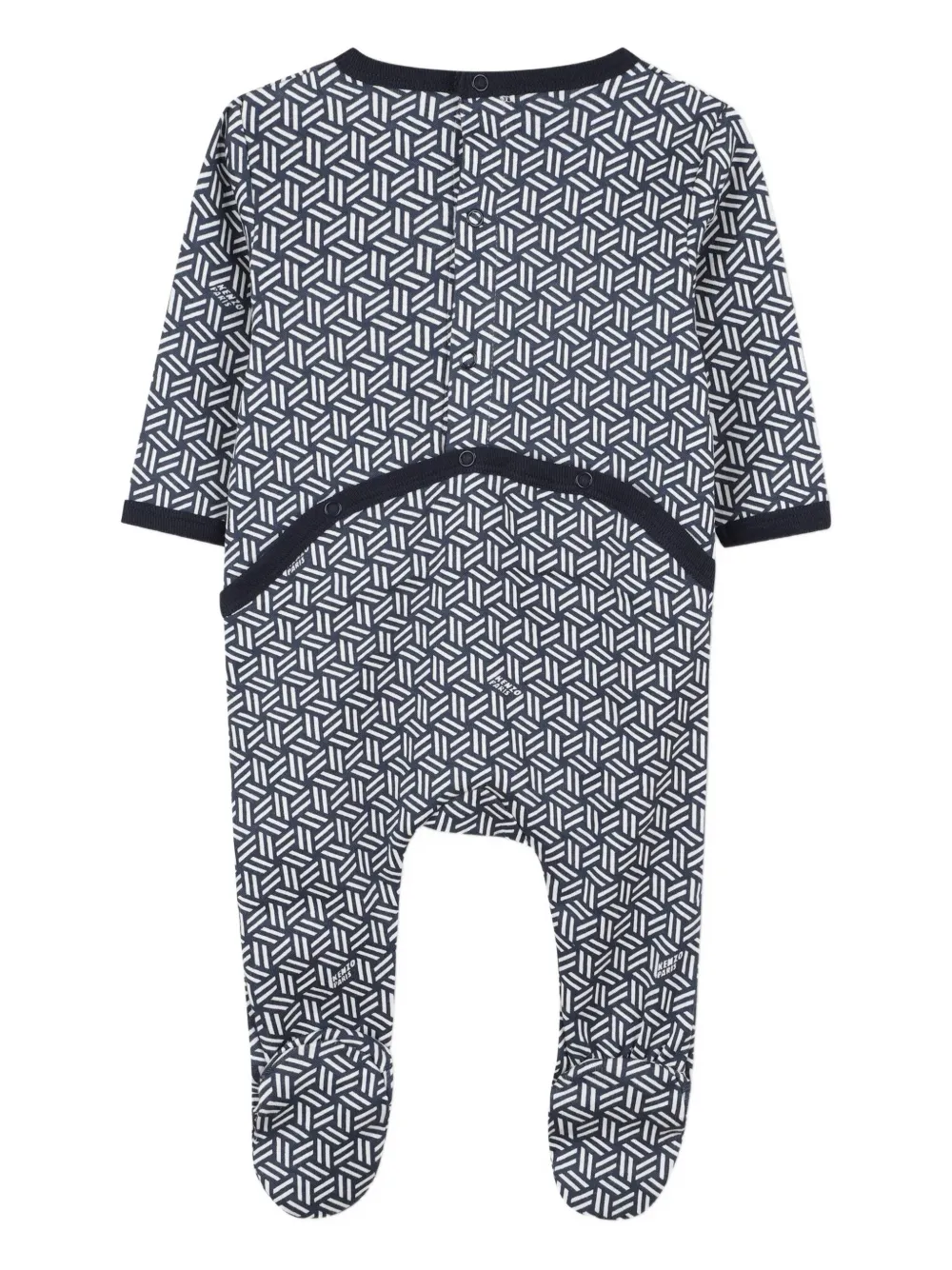 Пижама с геометричным принтом Kenzo Kids, белый — фото 4