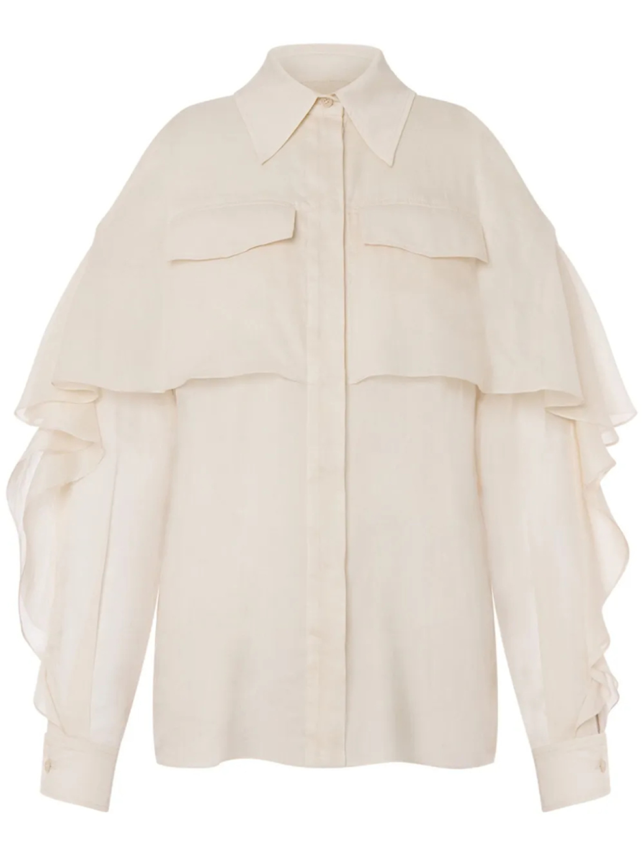 

Alberta Ferretti хлопковая блузка, нейтральный