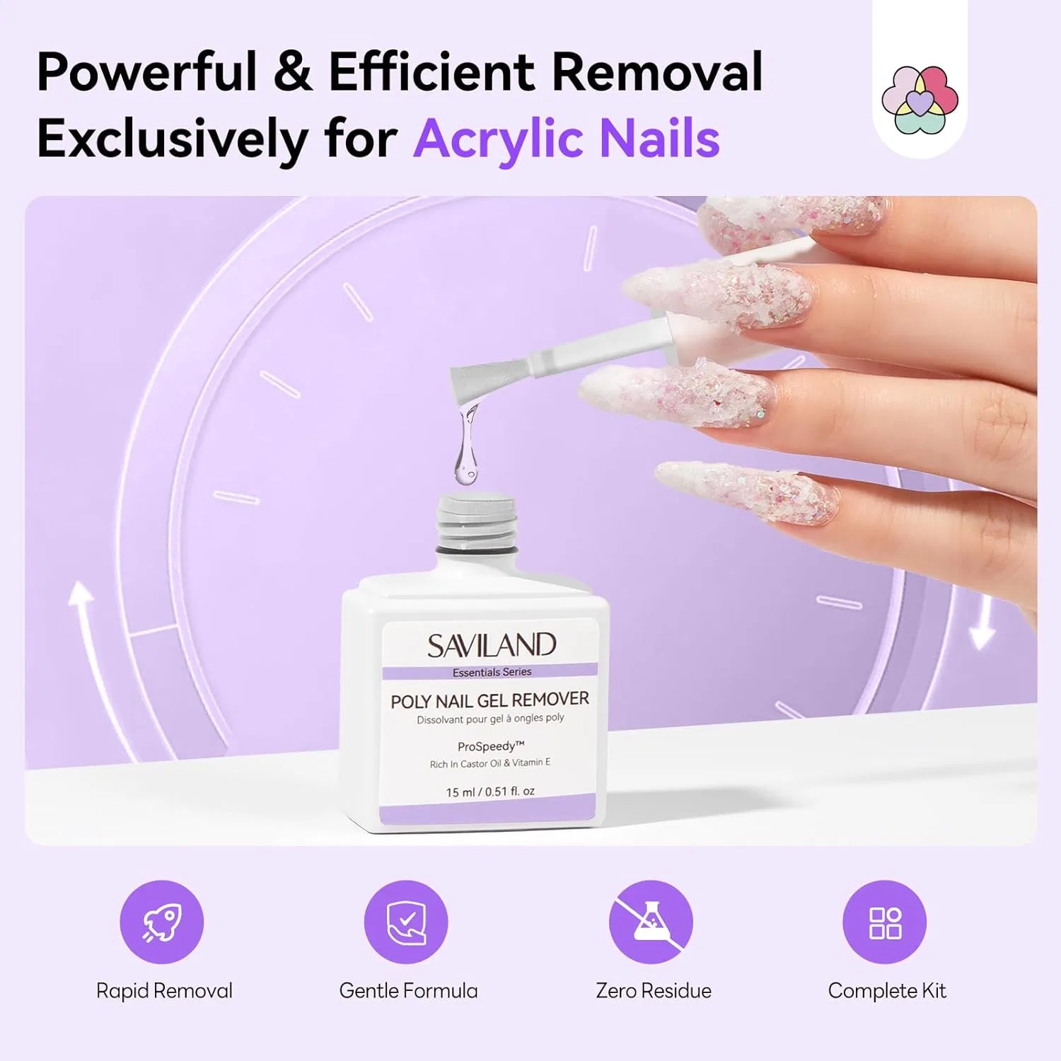 Набор для снятия акриловых ногтей SAVILAND 2 шт. ‎Saviland, 2 X Acrylic Nail Remover — фото 2