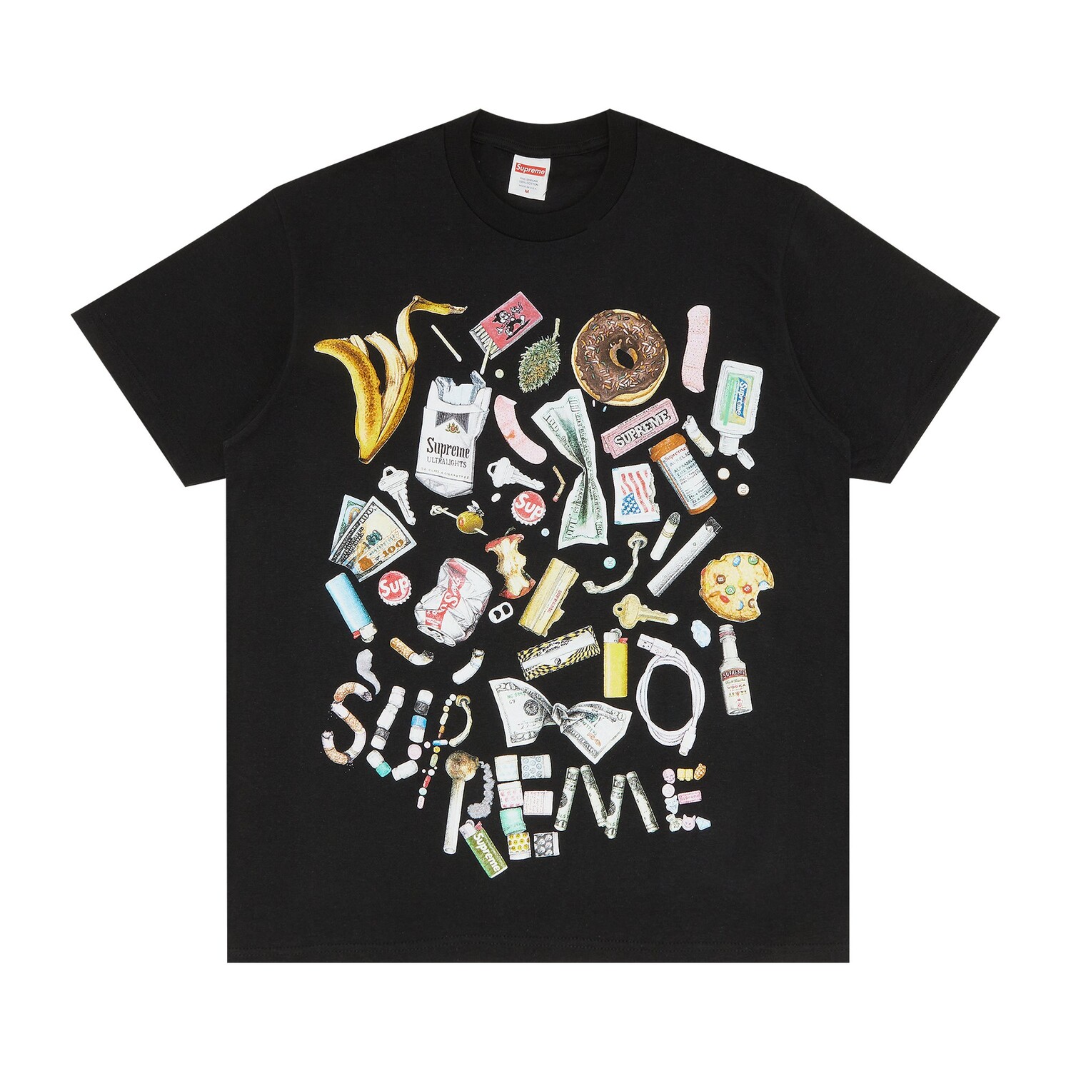 

Футболка Supreme Trash, черная, Черный, Футболка Supreme Trash, черная