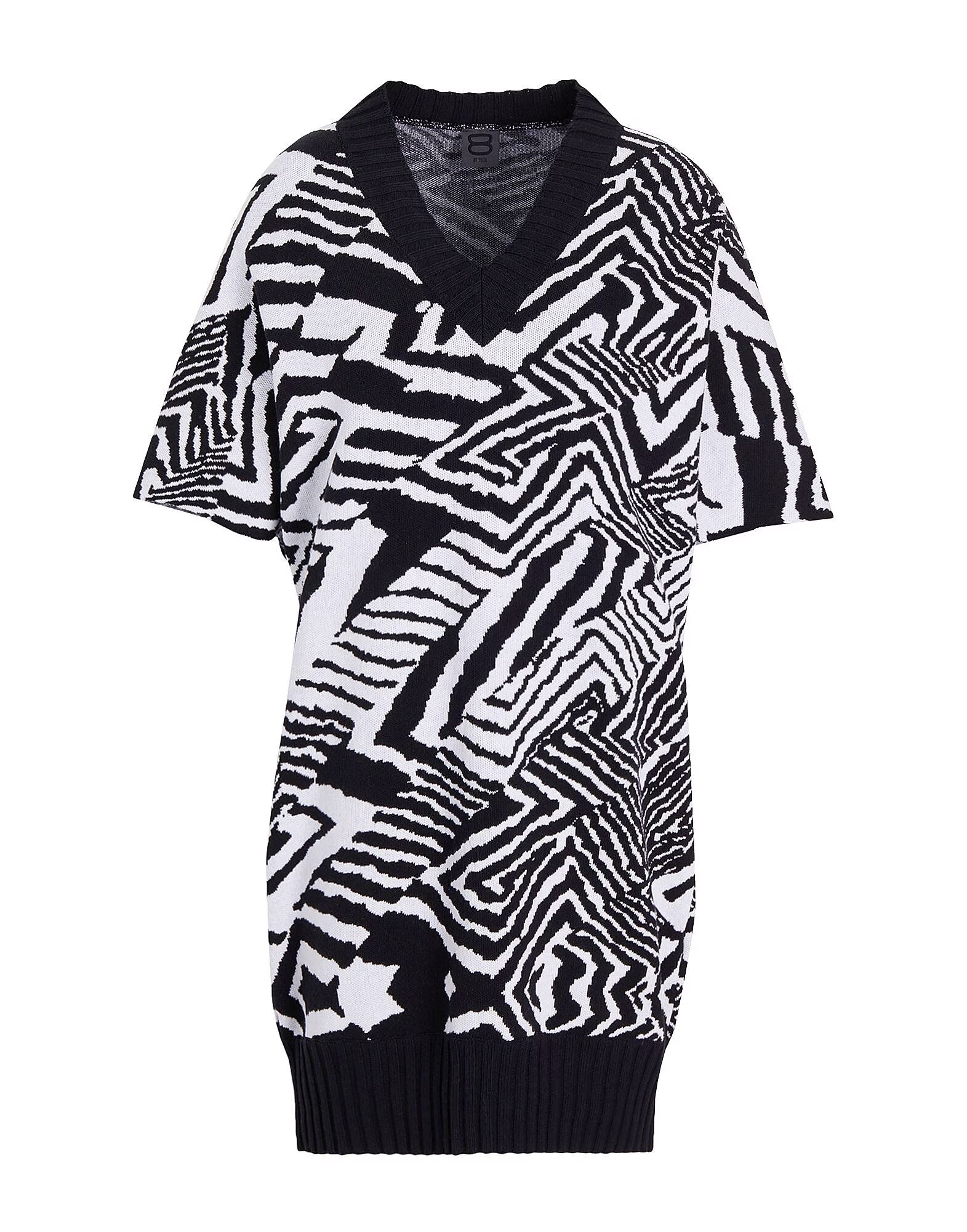 

Мини-платье Jacquard Knit Mini Dress 8 By Yoox, черный