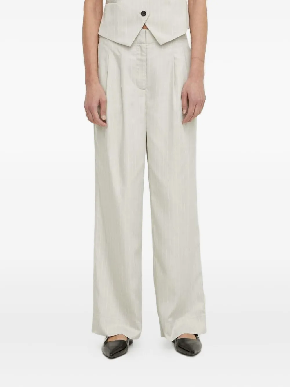 

Брюки в тонкую полоску Bruuns Bazaar, серый