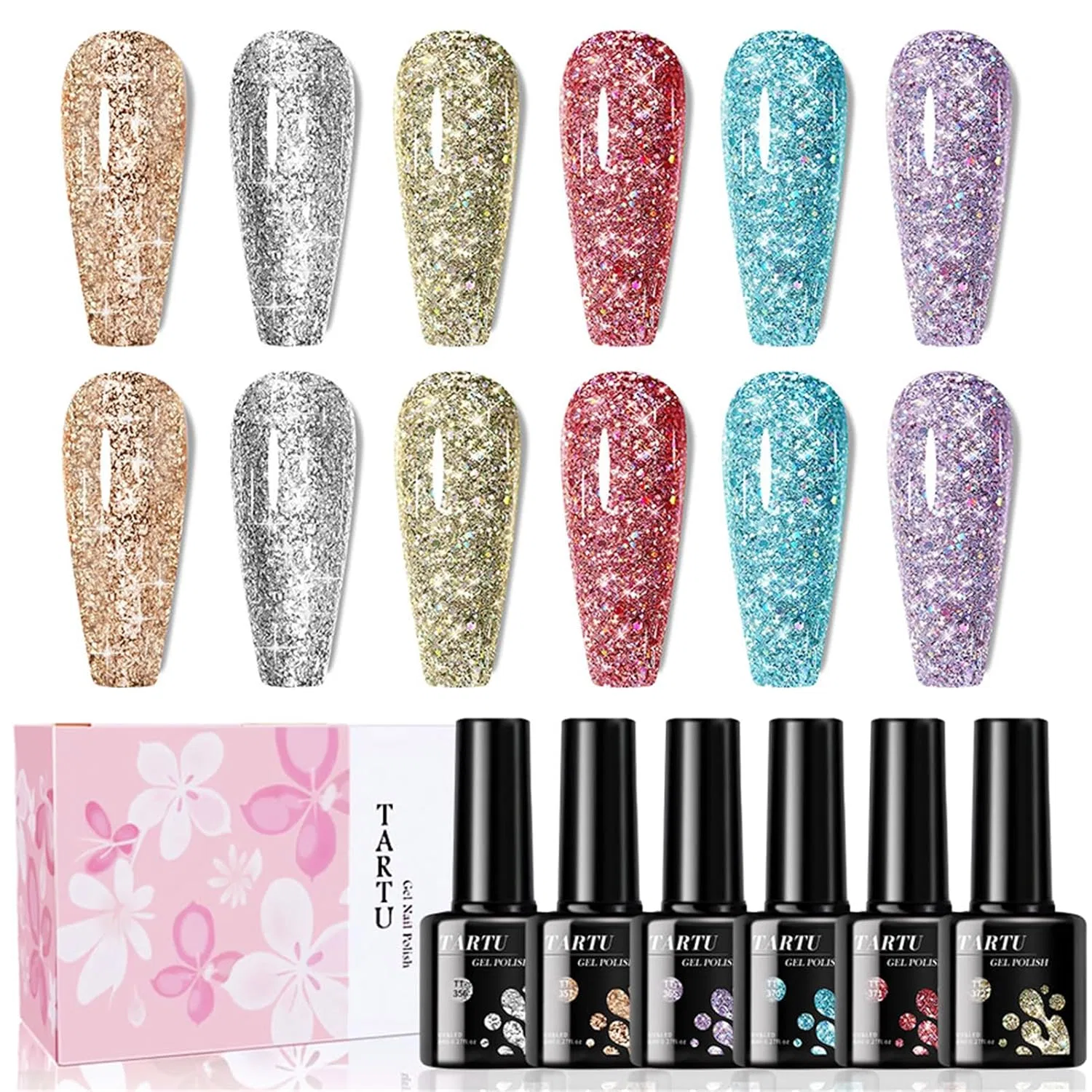 Набор из 6 гель-лаков «Cat Eye, Jelly & Paillettes» от TARTU (TT6074) Tartu, Tt6074