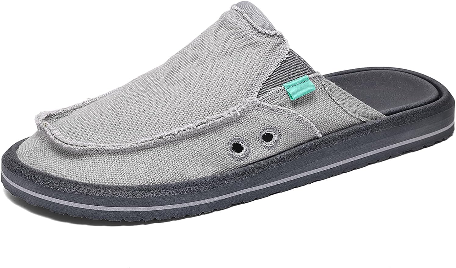

Мужские слипоны с открытой пяткой, повседневные тканевые тапочки с дышащей конструкцией, удобные шлепанцы для путешествий, прогулок, сада и повседневной носки Fliozy, серый