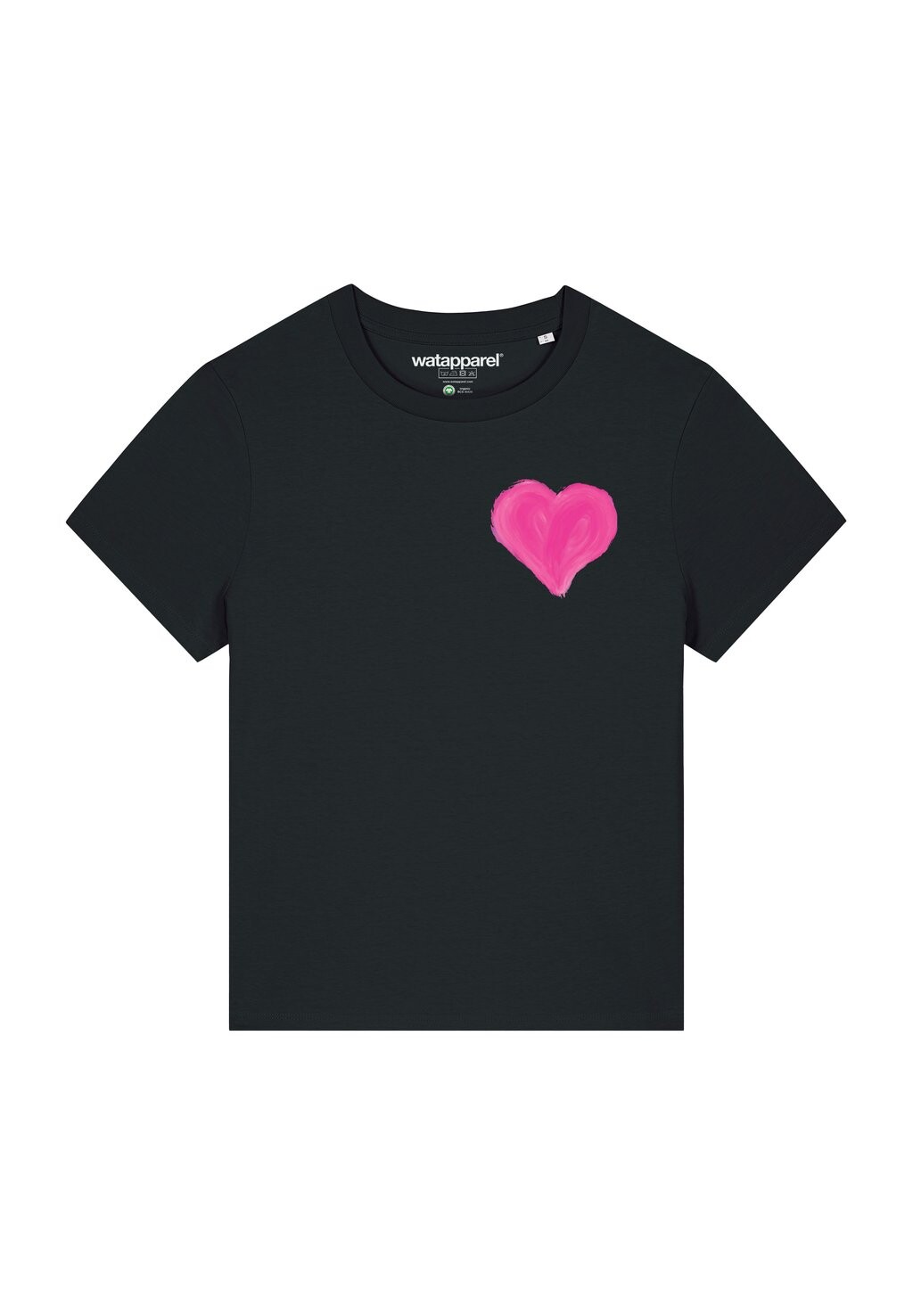 

Футболка с принтом PINK HEART Watapparel, цвет black