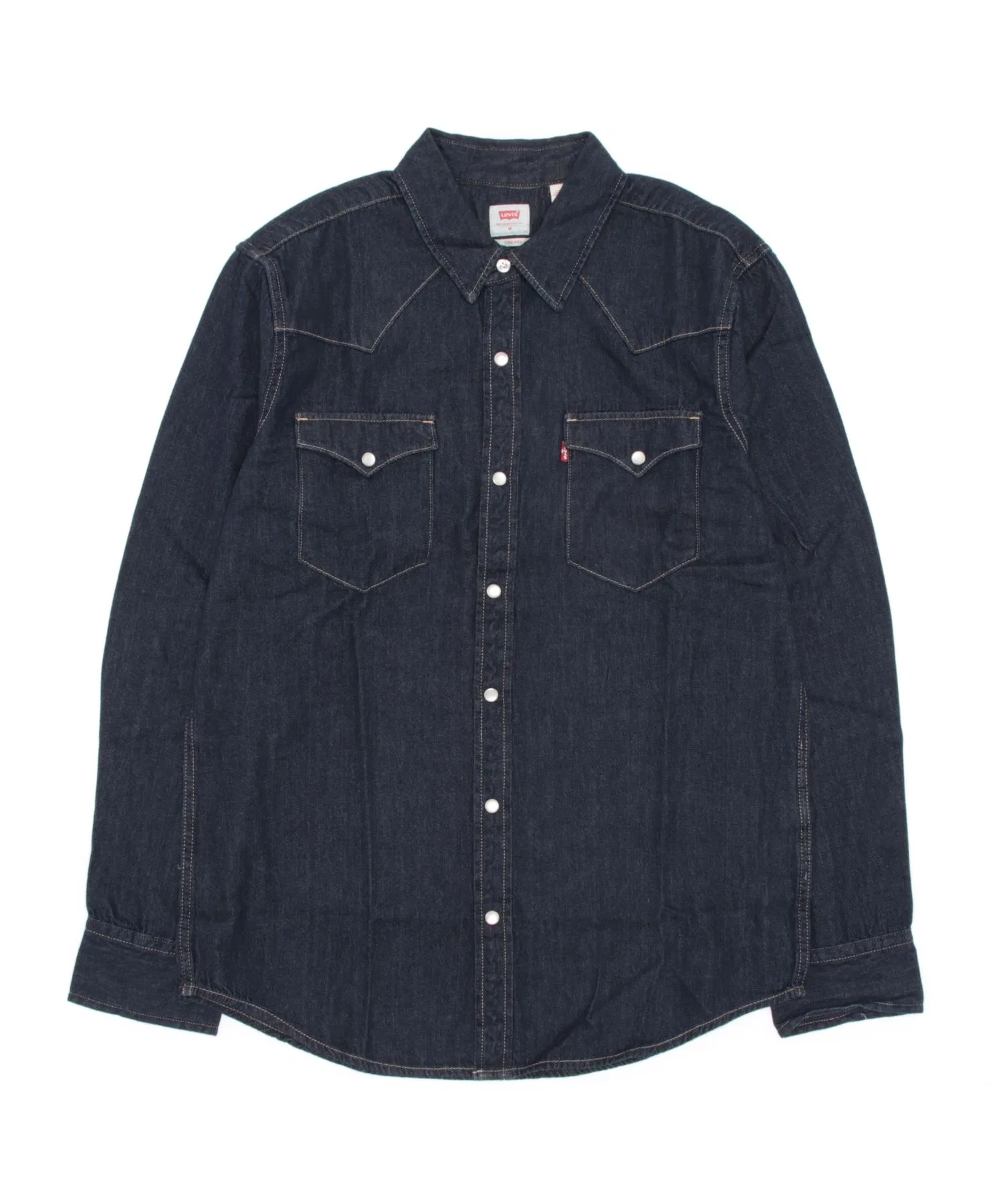 Унисекс джинсовая рубашка Levi's Classic Western тёмно-синяя — фото 4