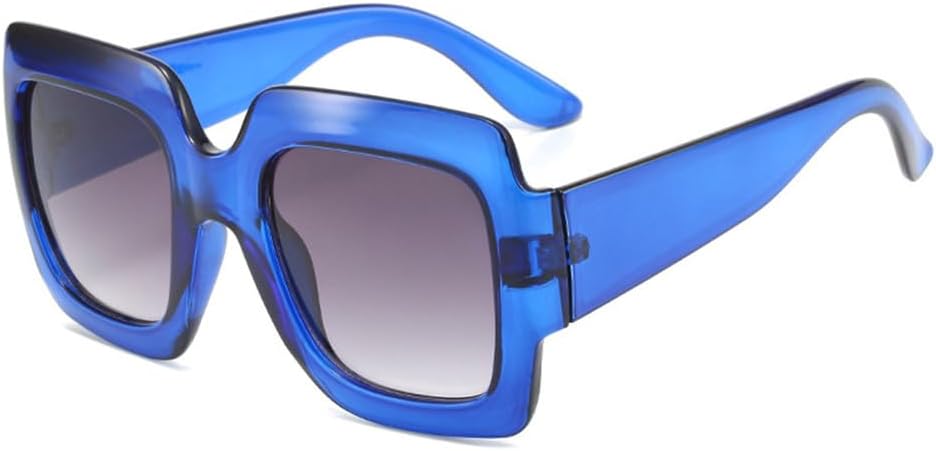

Большие квадратные женские цветные солнцезащитные очки с градиентным переходом, женские солнцезащитные очки с защитой от УФ-излучения UV400, мужские солнцезащитные очки DSVIGF, Blue