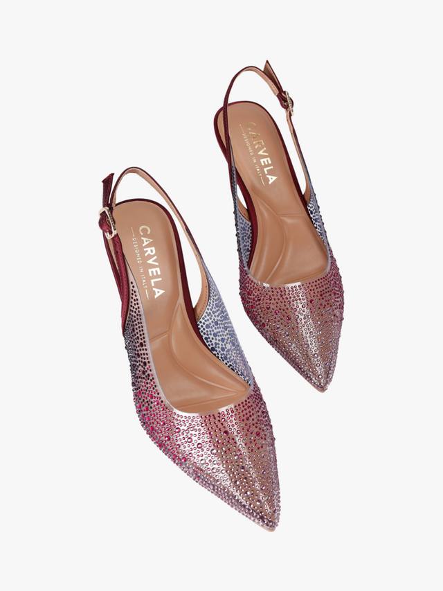 Positano Low Vinyl украшенные стразами туфли-лодочки Carvela, Wine — фото 3