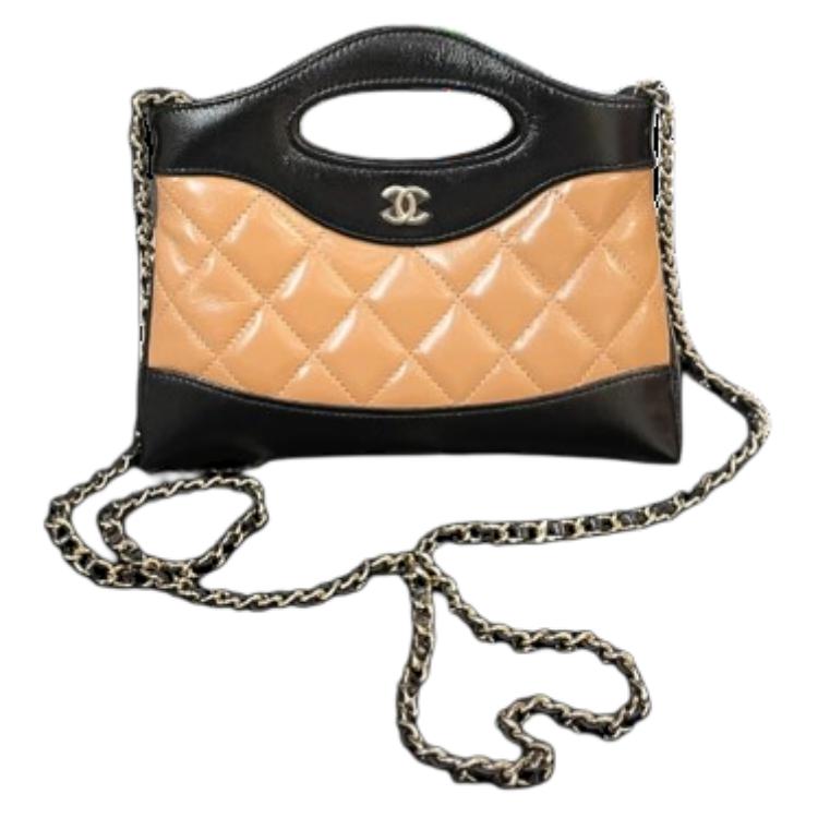 CHANEL Кожаная сумка через плечо, модель Shoulder Bag, Crossbody Bag, черно-коричневая — фото 3