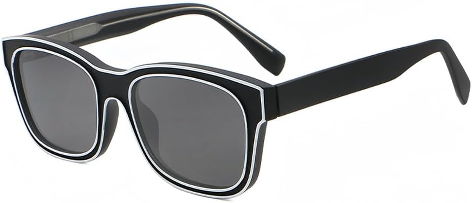 

Мужские солнцезащитные очки в стиле ретро, ​​квадратная оправа, панк, большие солнцезащитные очки для женщин, для путешествий, шопинга, повседневной носки, защита от ультрафиолета UV400 WNCKSQ, C01 Black