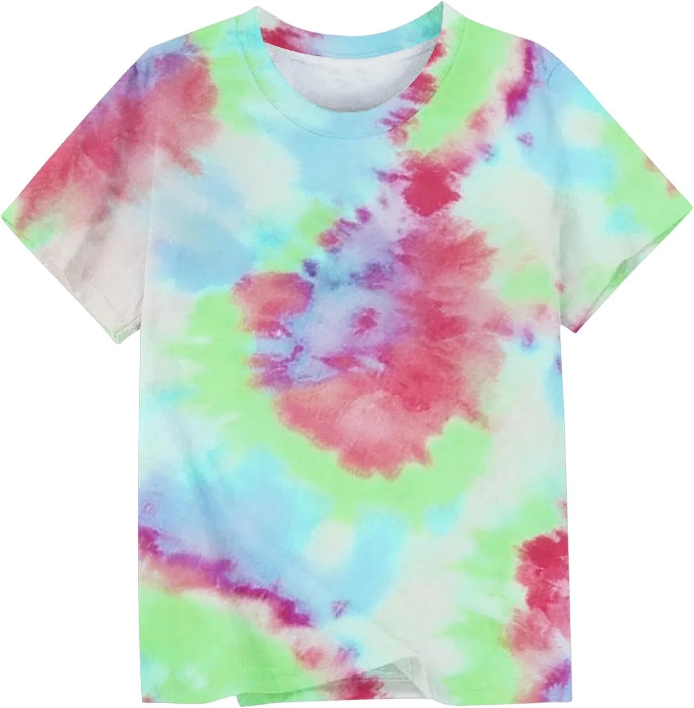 Футболка для девочек с tie-dye принтом Zzalalana, красная — фото 4