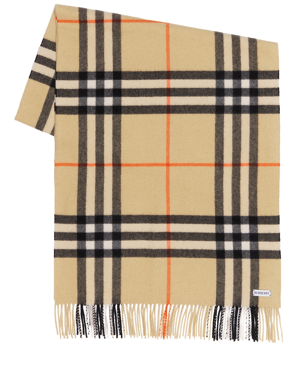 

Гигантский клетчатый кашемировый шарф Burberry, Sand