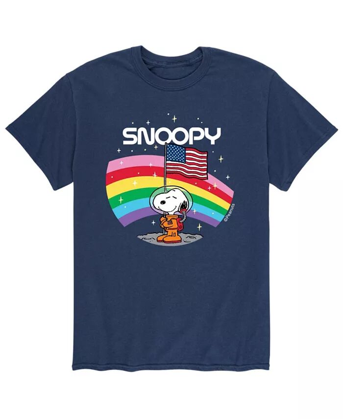 

Мужская футболка Peanuts Space с американским флагом AIRWAVES, синий