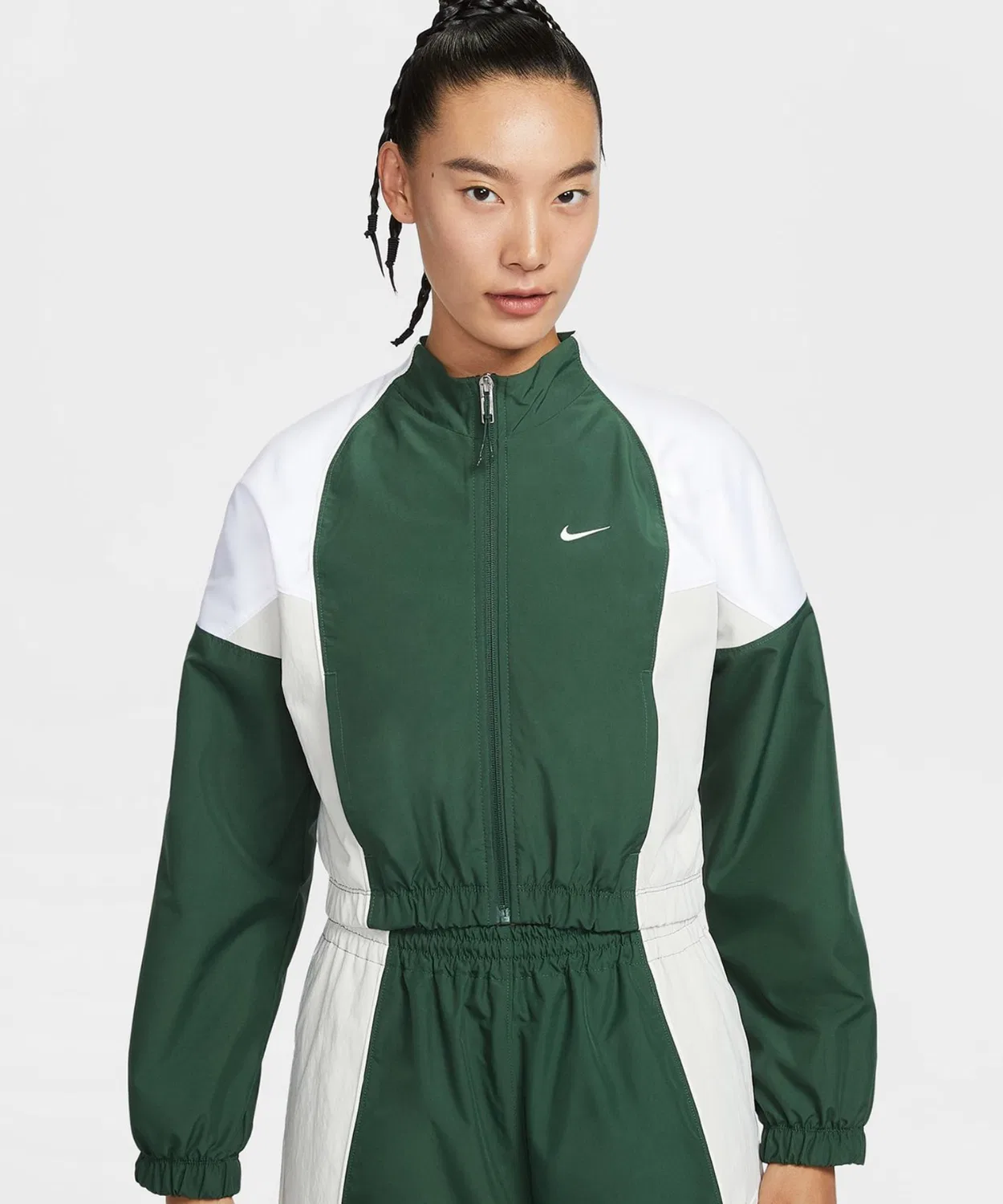 Куртка женская Nike NSW Shrunken Track Jacket мод., зелёная