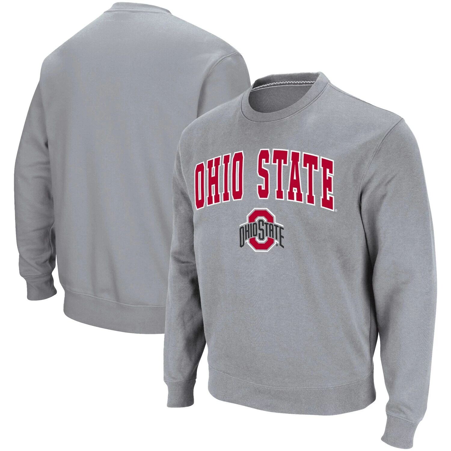 

Мужской саржевый пуловер с логотипом Ohio State Buckeyes Team Arch & Logo Tackle серого цвета, толстовка Colosseum, Серый, Мужской саржевый пуловер с логотипом Ohio State Buckeyes Team Arch & Logo Tackle серого цвета, толстовка Colosseum