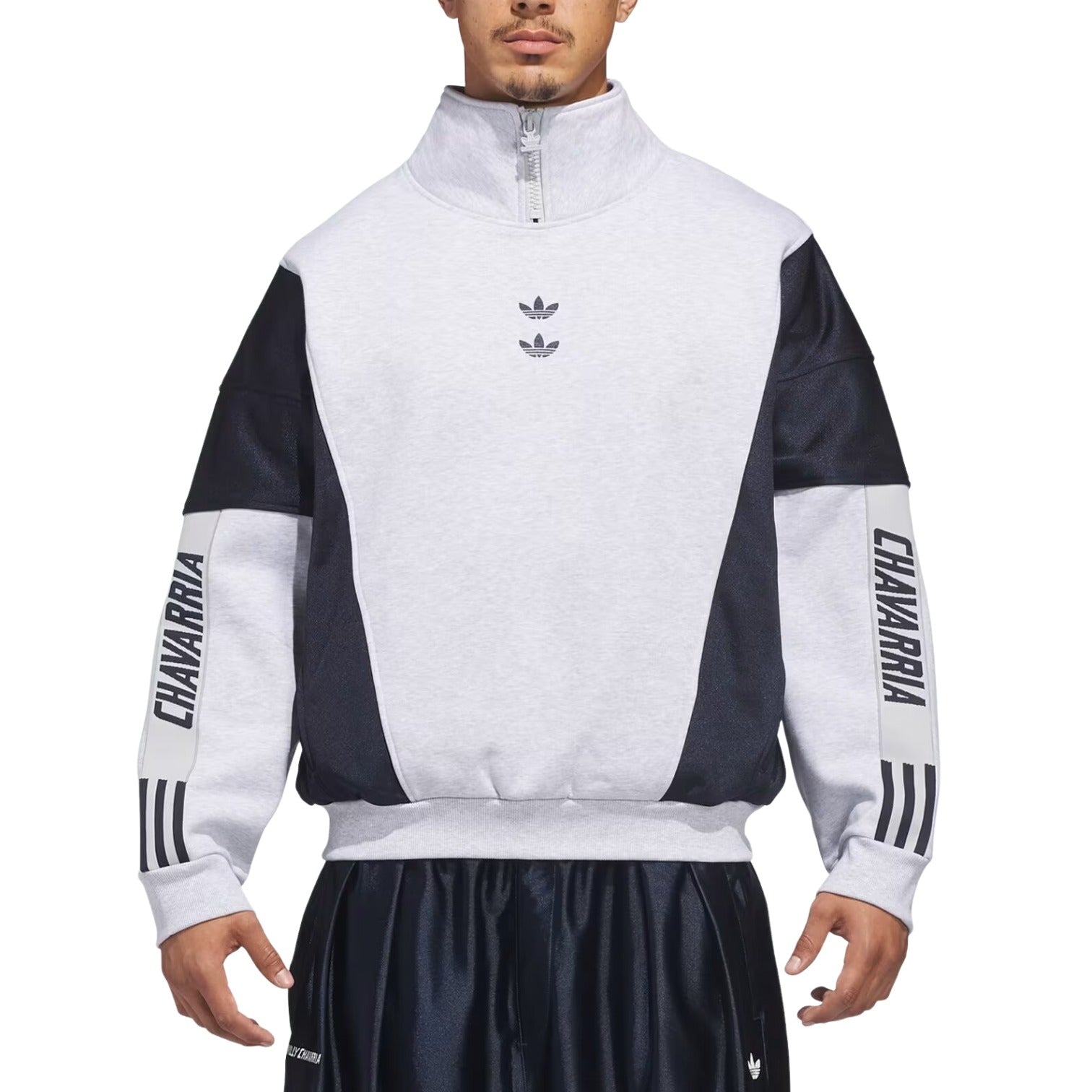 Толстовка Adidas x Willy Chavarria Watsonville, цвет «Черно-серый» — фото 3