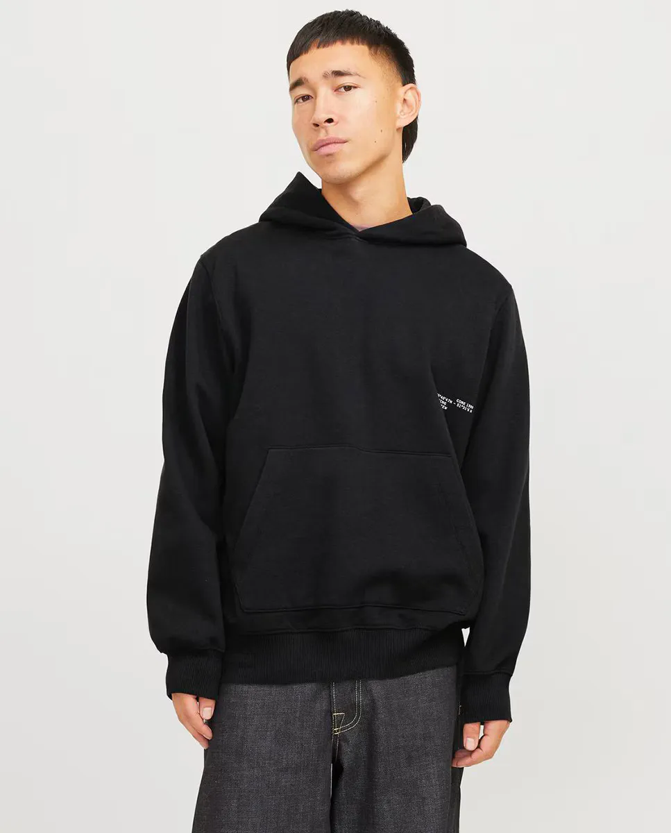 

Мужская толстовка с длинными рукавами и логотипом спереди Jack & Jones, чёрный